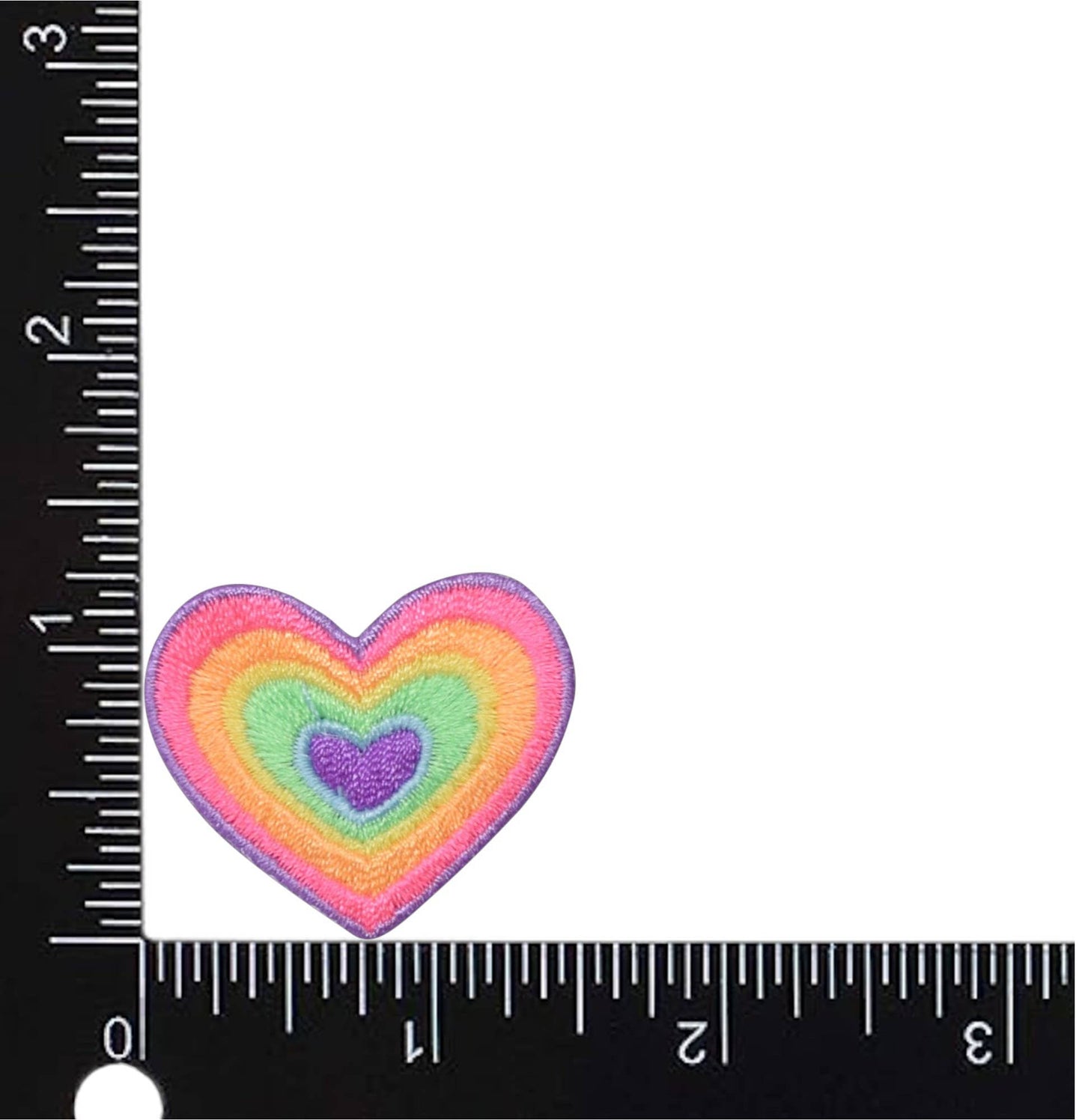 Heart, Pastel Multi-color, Retro Hippie Iron on Patch