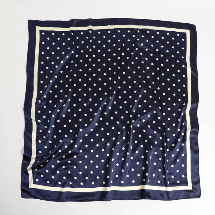 LARGE POLKA DOT PRINT BANDANA SCARF | 40SC694: Brown