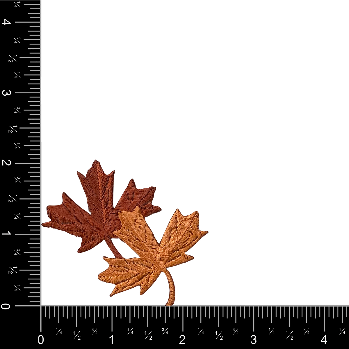 Brown Leaves Tree Leaf - Fall, Embroidered Iron on Patch