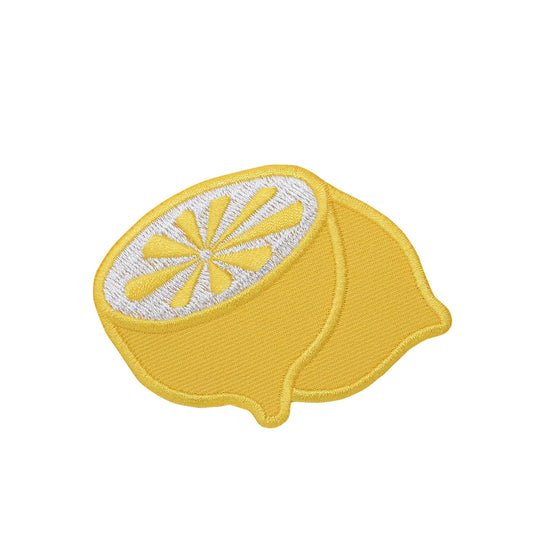 Yellow Half Lemon - Fruit, Food - Iron on Patch