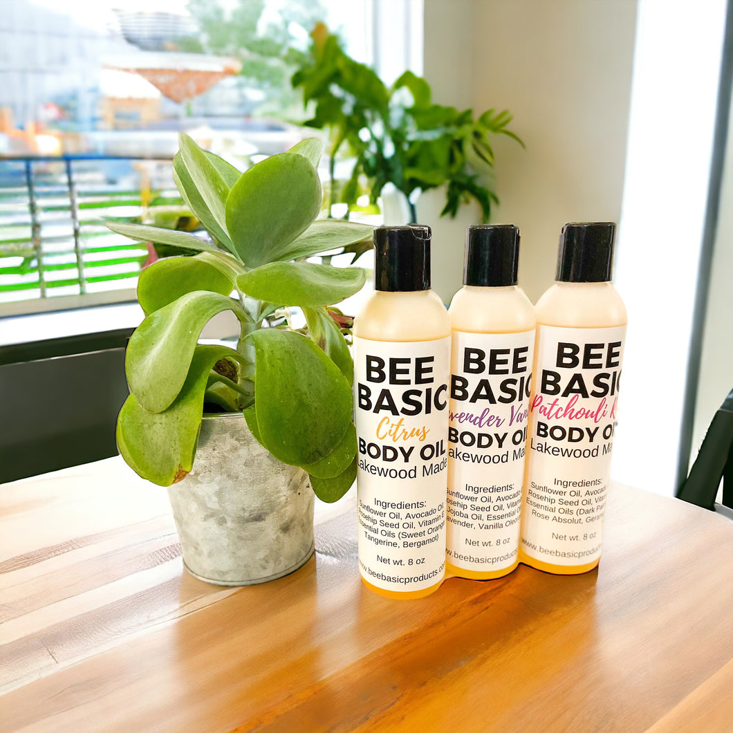 Bee Basic Body Oil 8oz.