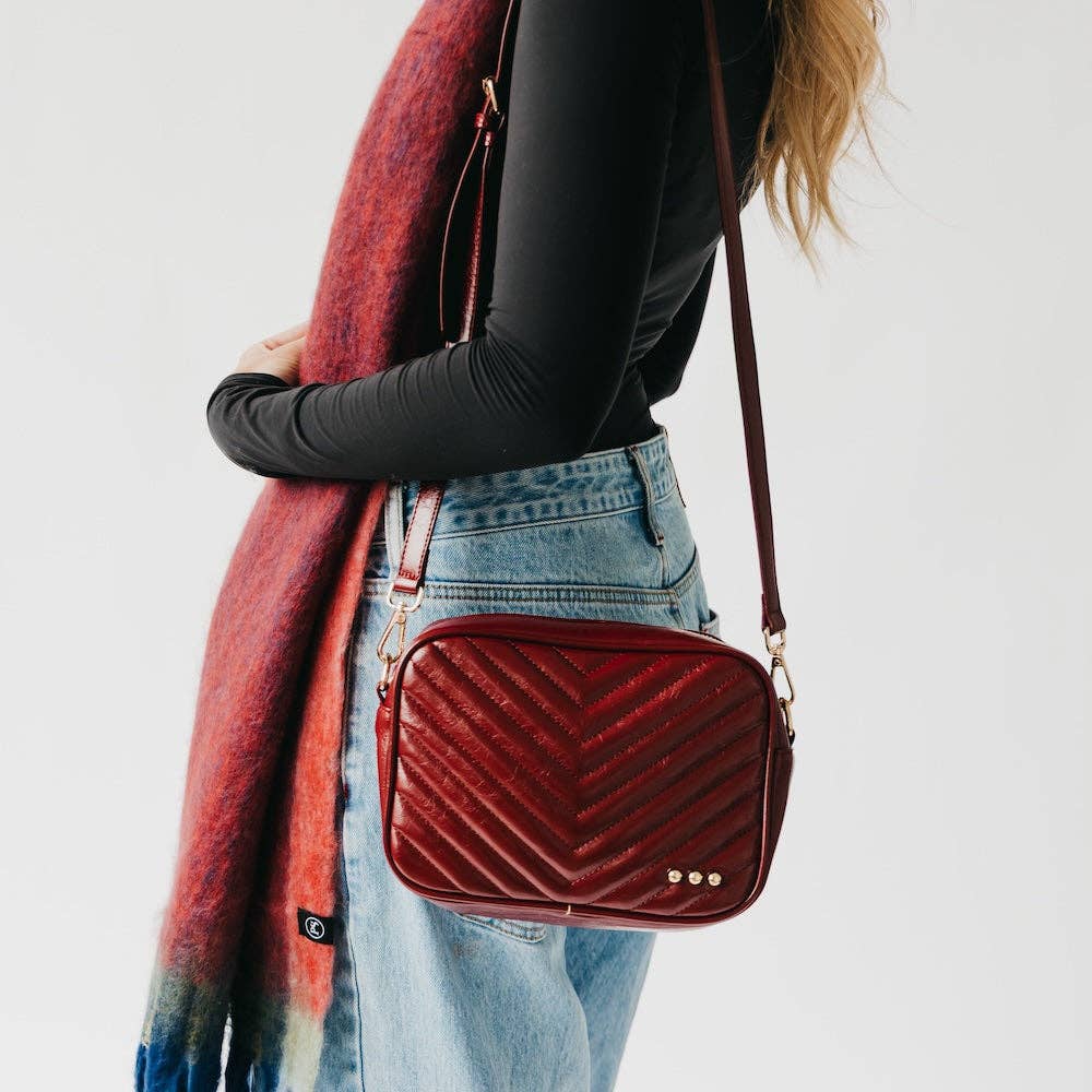 Octavia Ombre Scarf: Red