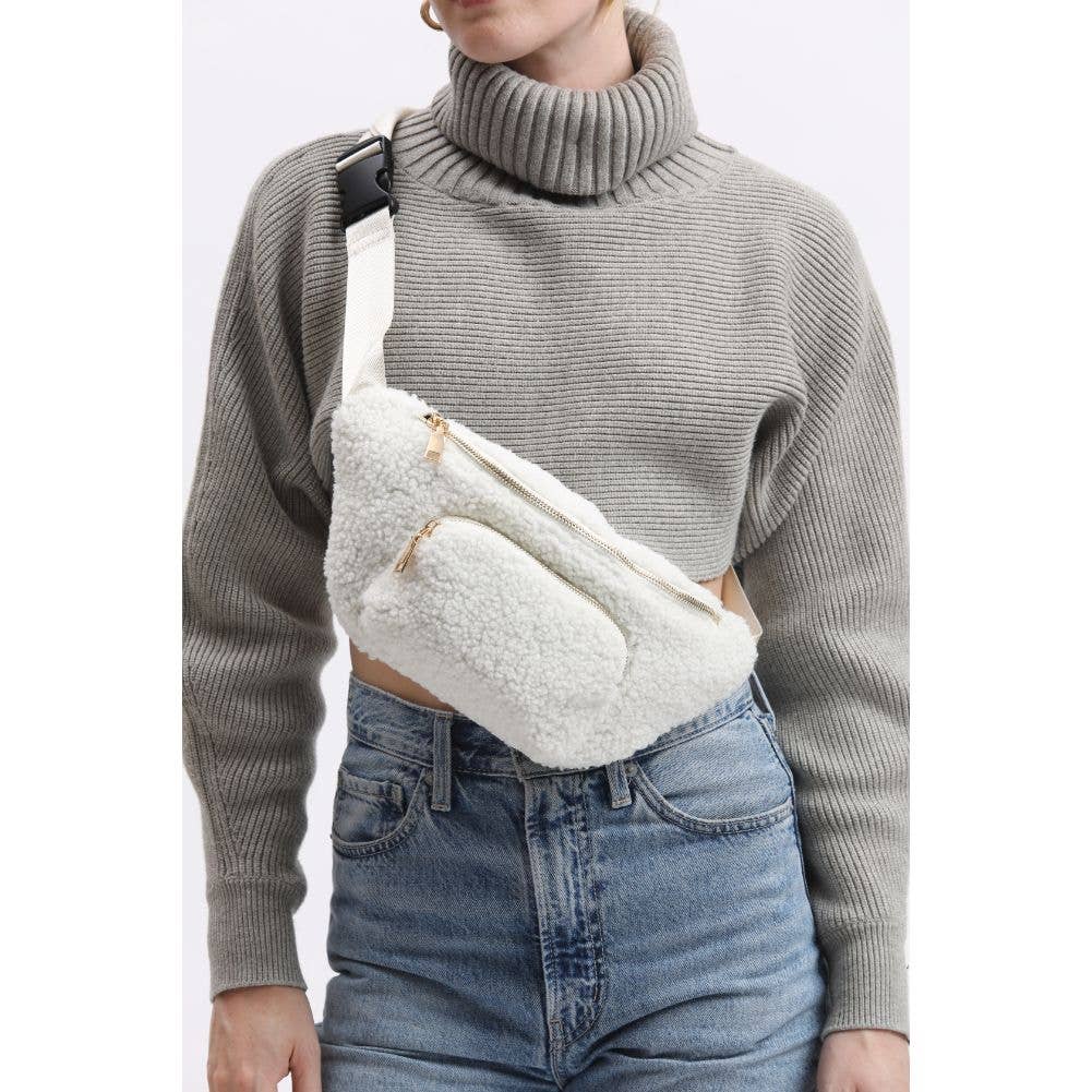 Orson Sherpa Shearling Belt Bag: Black