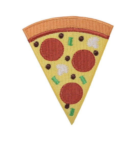 Pizza Slice - Cheese, Mushroom, Pepperoni, Iron on Patch