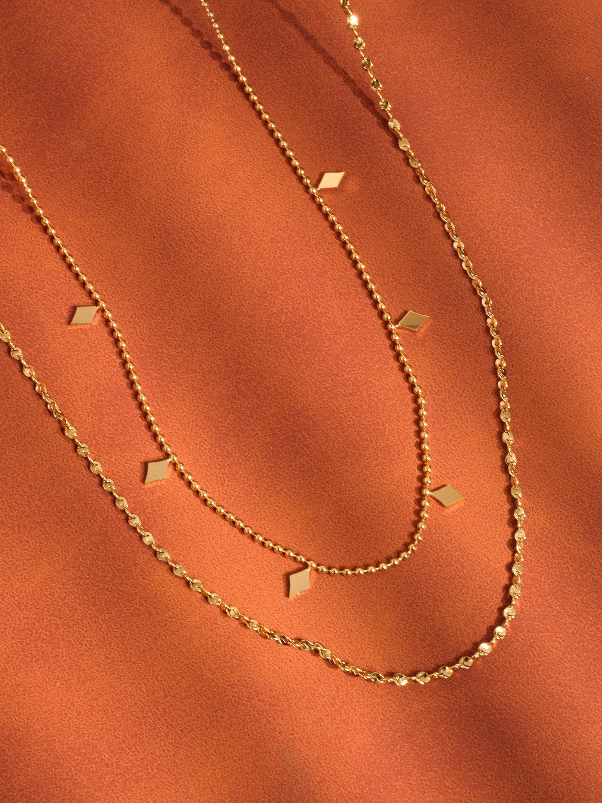 Arômes 18K Gold Non-Tarnish Layered Tassel Necklace: Yellow Gold