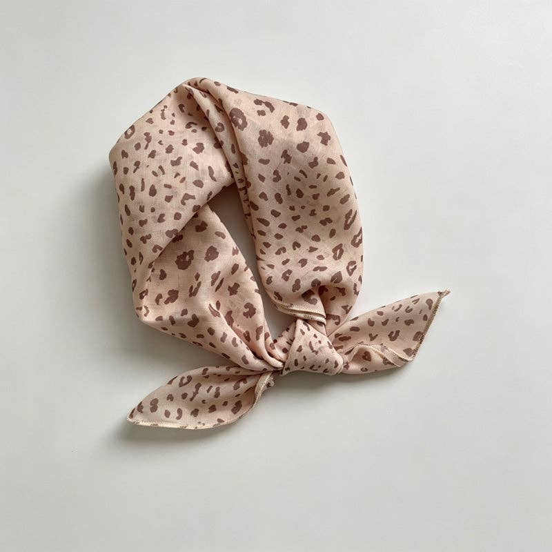 Coffee Floral Print Bandana