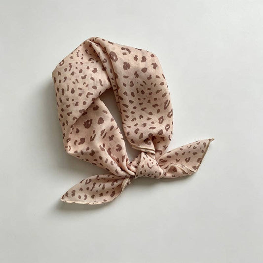 Coffee Floral Print Bandana