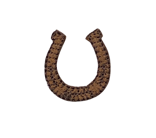 Mini Brown Horseshoe, Western - Iron on Patch