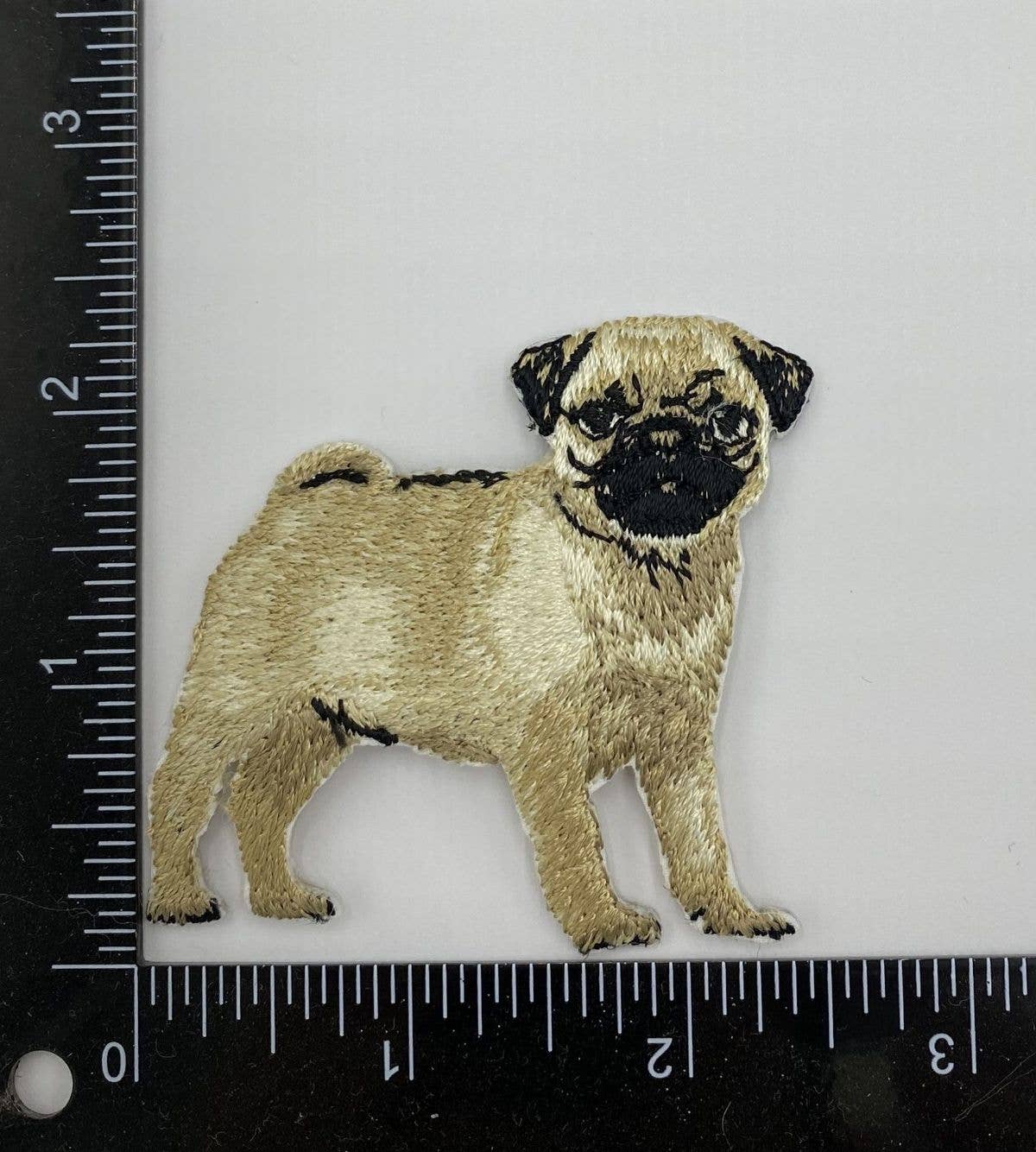 Pug Dog, Pets, Embroidered, Iron on Patch