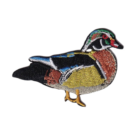 Wood Duck, Birds, Water Fowl, Embroidered Iron on Patch