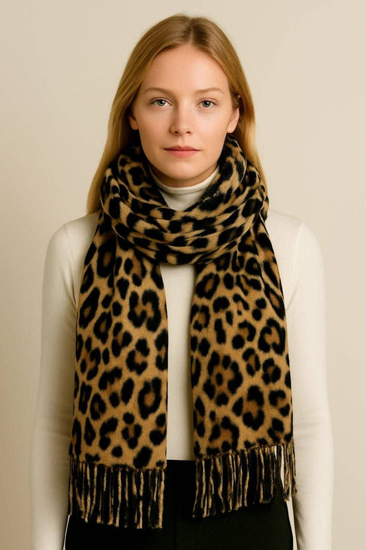 Noya Leopard Print Scarf