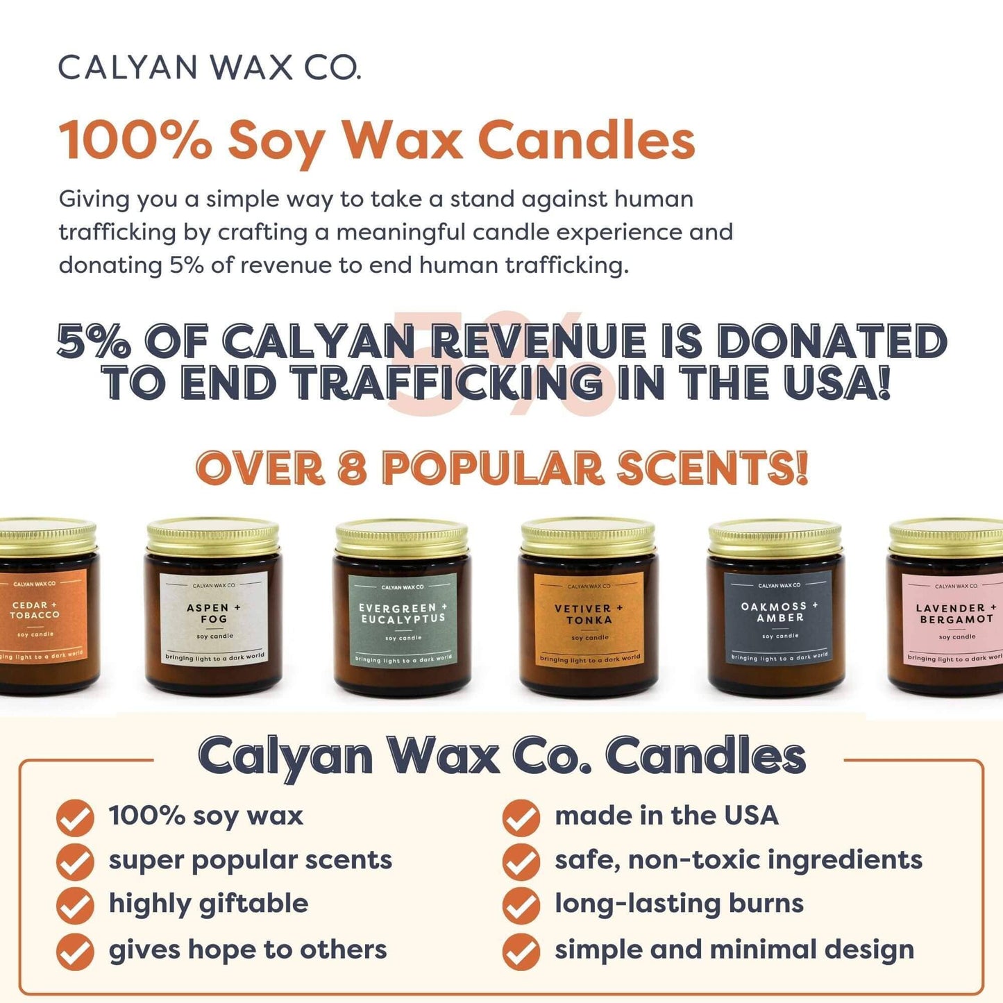 Calyan Mini Amber Jar Soy Candle