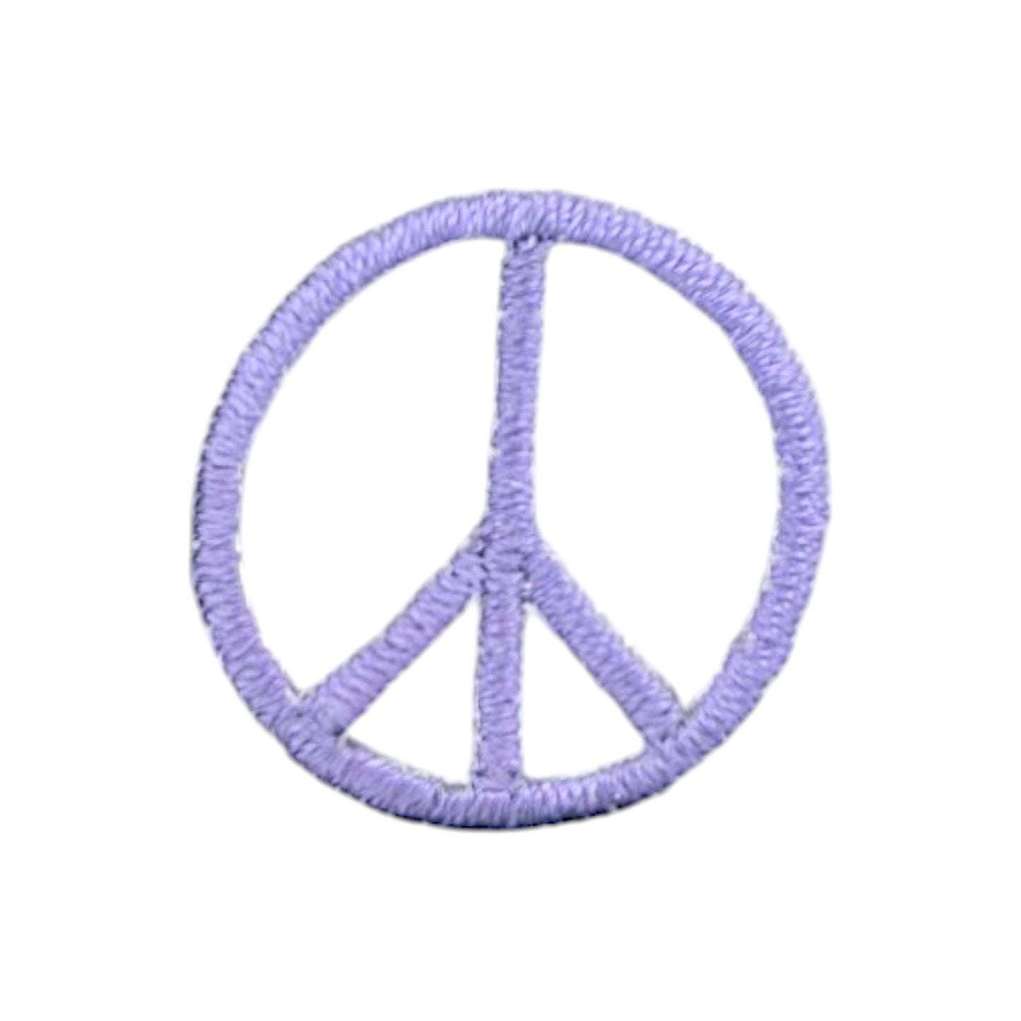 1" Peace Sign, Embroidered, Iron on Patch: Metallic Gold