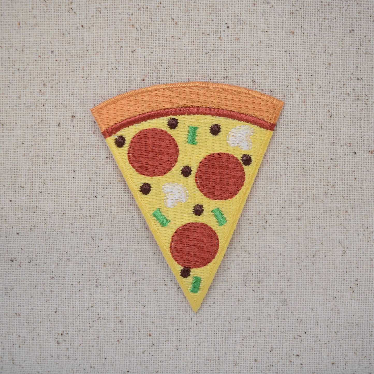 Pizza Slice - Cheese, Mushroom, Pepperoni, Iron on Patch