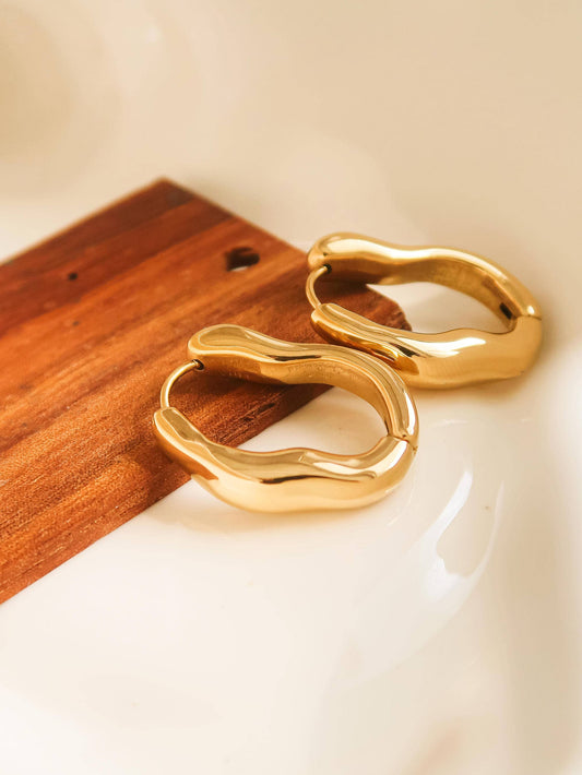 Darcy Non-Tarnish Oval Hoop Earring
