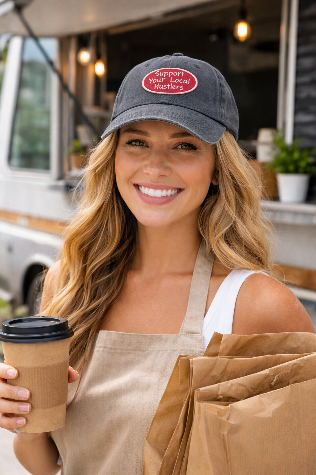 Support Your Local Hustlers Iron on Patch - Hat Bar