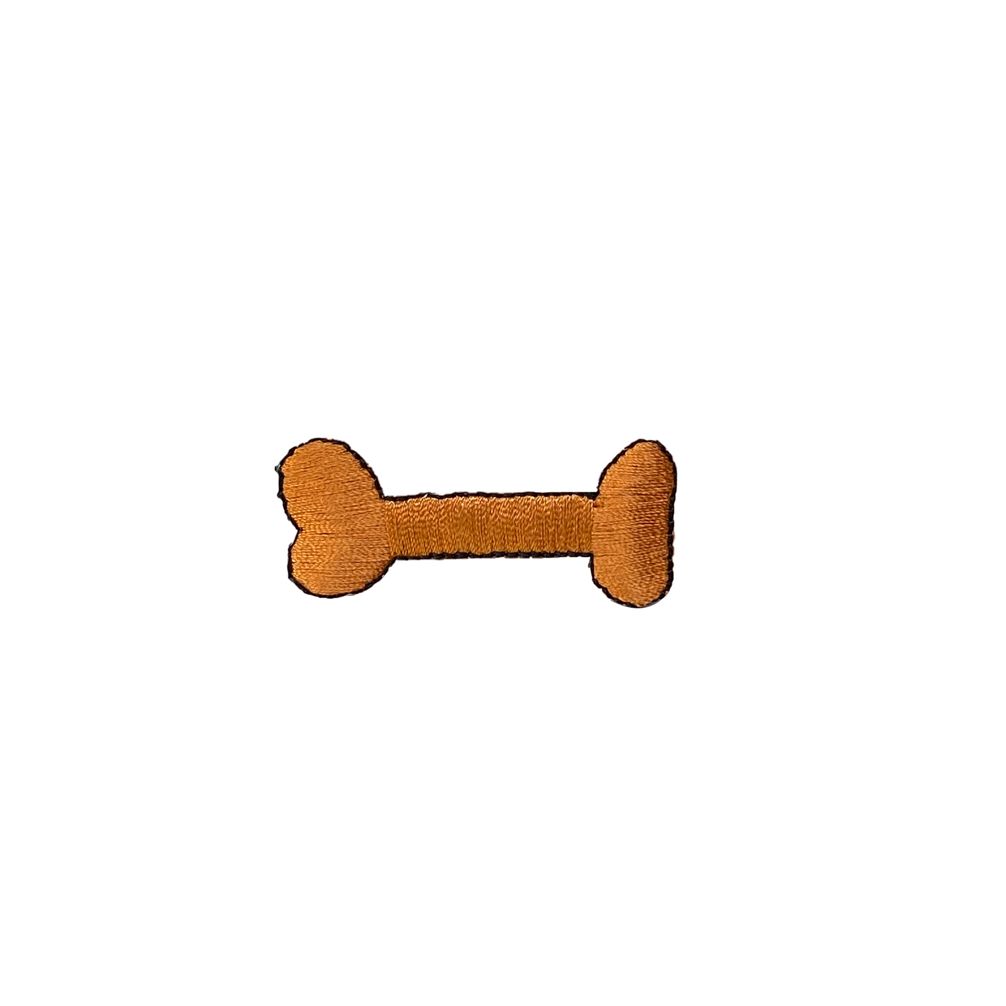 Dog Bone - 2 sizes - Brown Rawhide - Iron on Patch: Large 2 x 3/4
