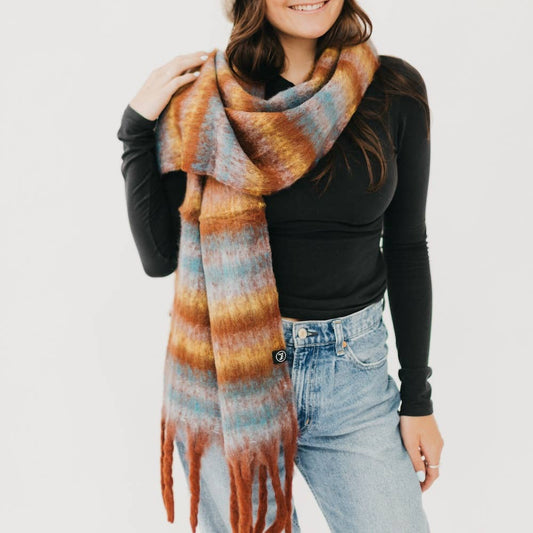 Adventure Ombre Scarf: Rust