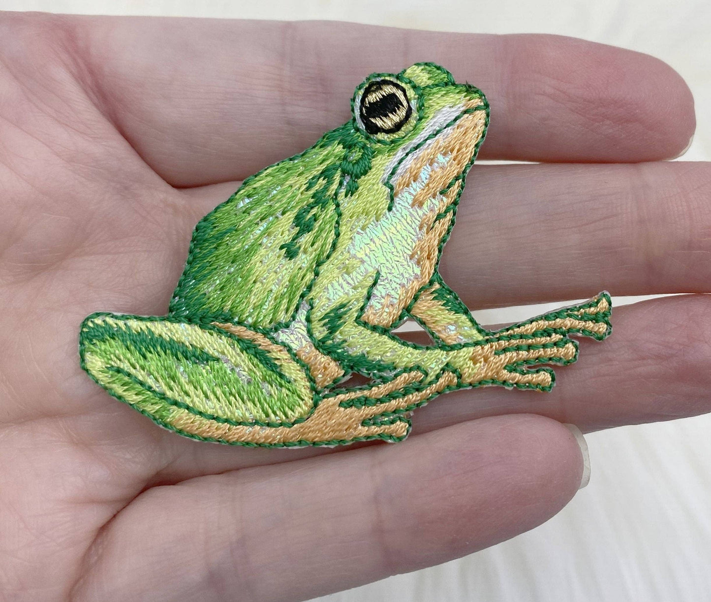 Frog - Realistic - Shimmery - Iron on Patch