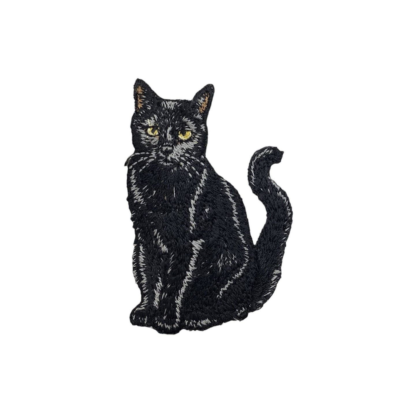 Black Cat, Pets, Animals, Kitten Embroidered Iron on Patch