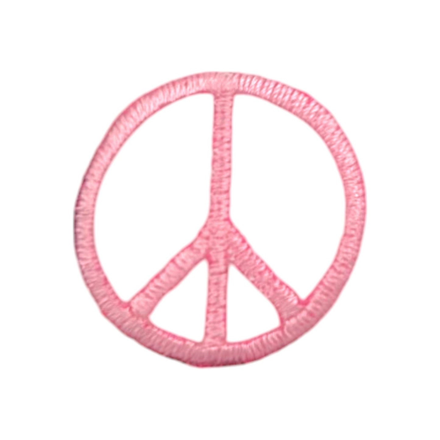 1" Peace Sign, Embroidered, Iron on Patch: Metallic Gold