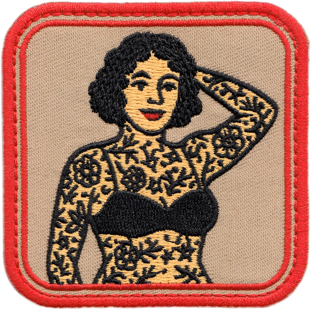 Patch - Circus Tattooed Lady Carnival Freak Show 3"