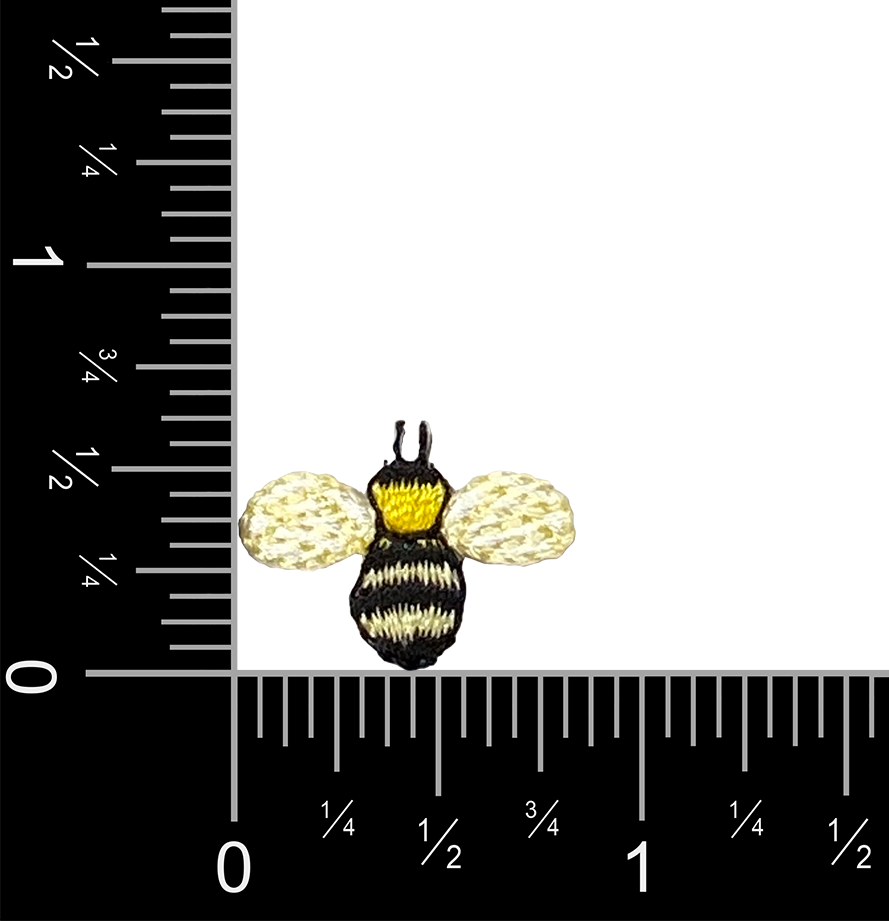 Mini Bumble Bee - Yellow/Black - Iron on Patch