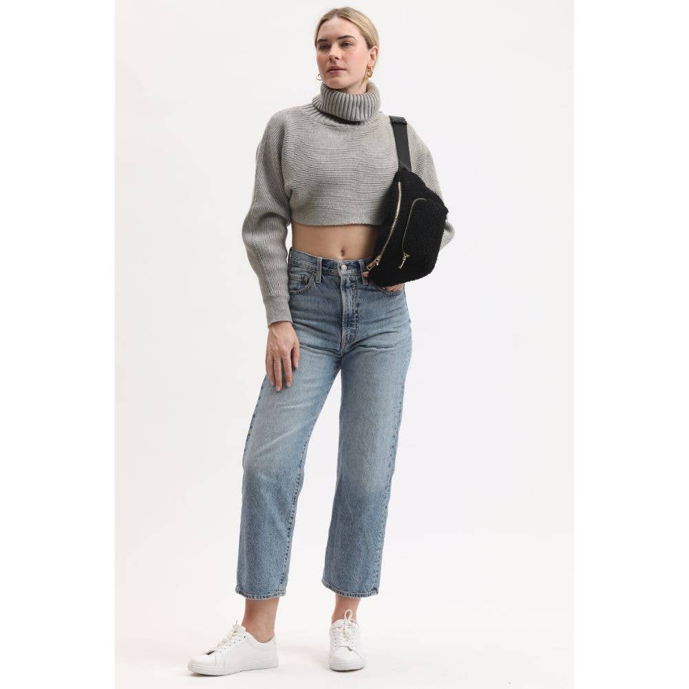 Orson Sherpa Shearling Belt Bag: Black