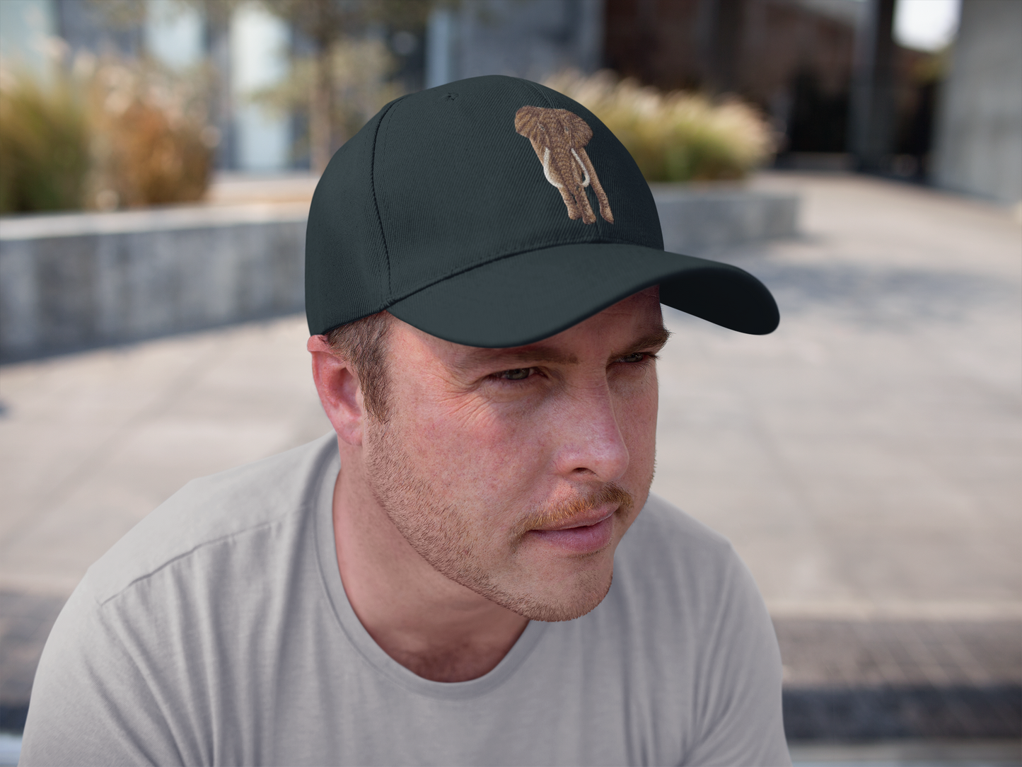 Realistic Brown Elephant - Safari, Zoo, Iron on Patch
