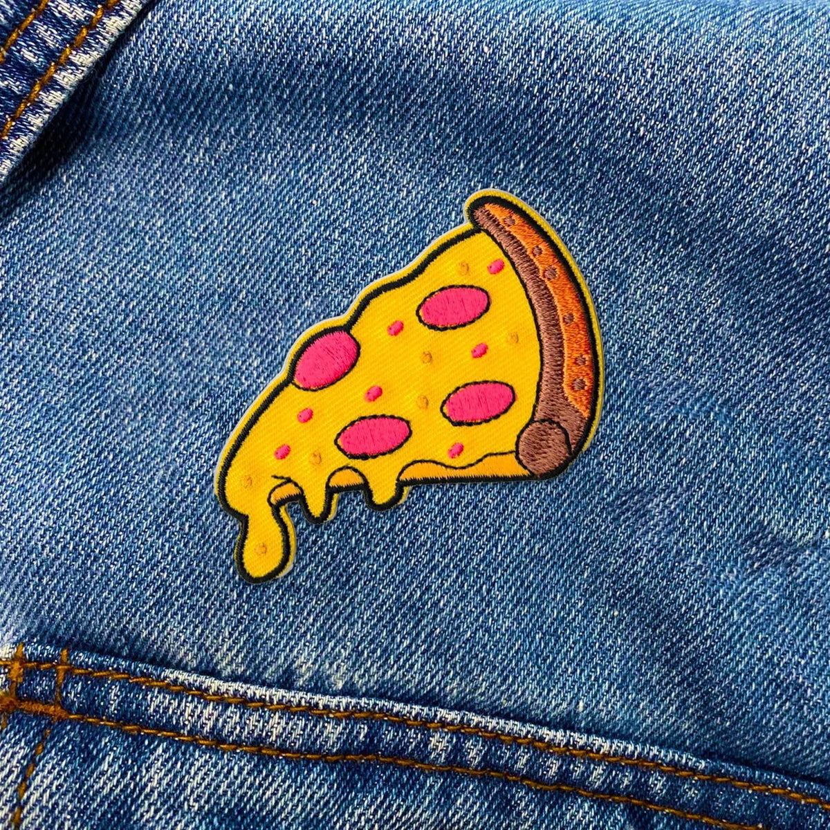 Cheesy Pepperoni Pizza Iron On Patch