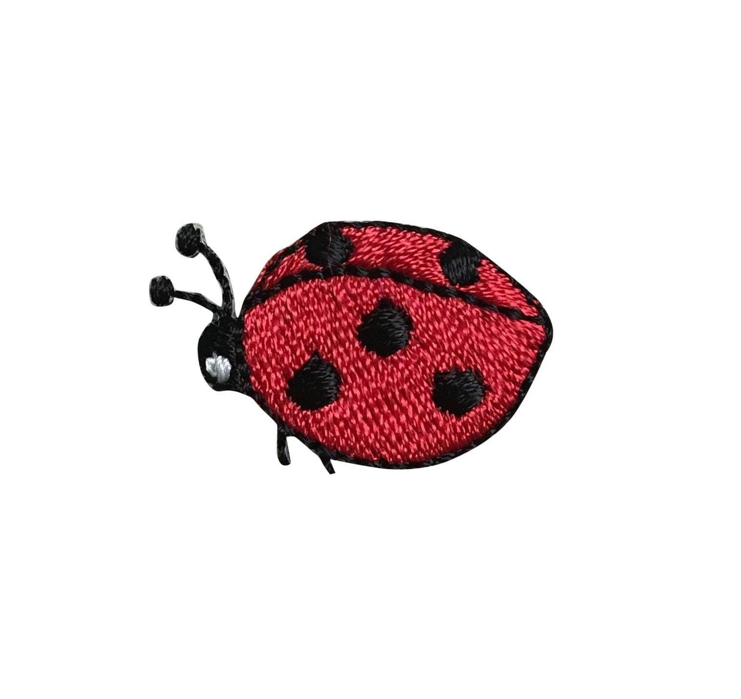 Mini Ladybug - Red/Black - Iron on Patch