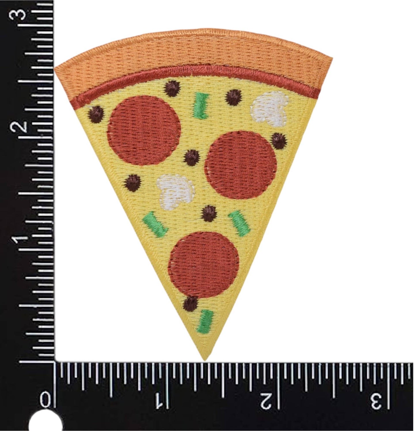 Pizza Slice - Cheese, Mushroom, Pepperoni, Iron on Patch