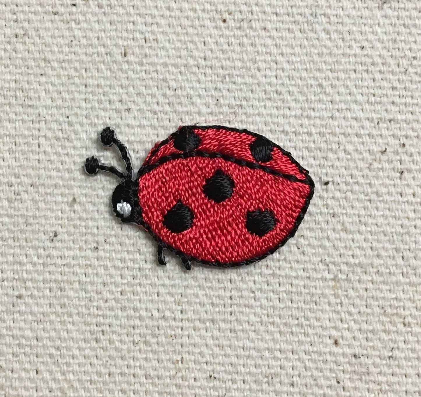 Mini Ladybug - Red/Black - Iron on Patch
