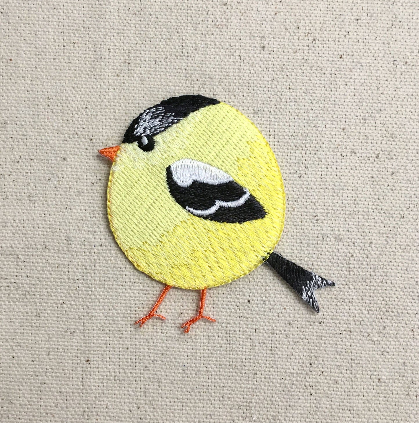 Chubby Goldfinch - Yellow Finch - Bird Iron on Patch
