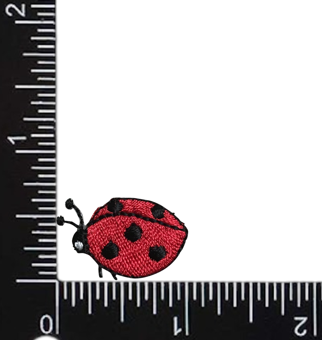 Mini Ladybug - Red/Black - Iron on Patch