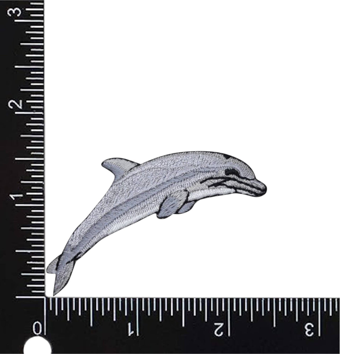 Single Dolphin - Realistic - Ocean Animal - Iron on Patch