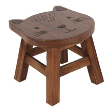 Load image into Gallery viewer, Children&#39;s Wooden Cat Stool
