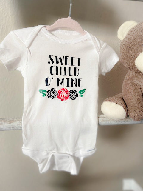 Sweet Child O' Mine Baby Girl Onesie