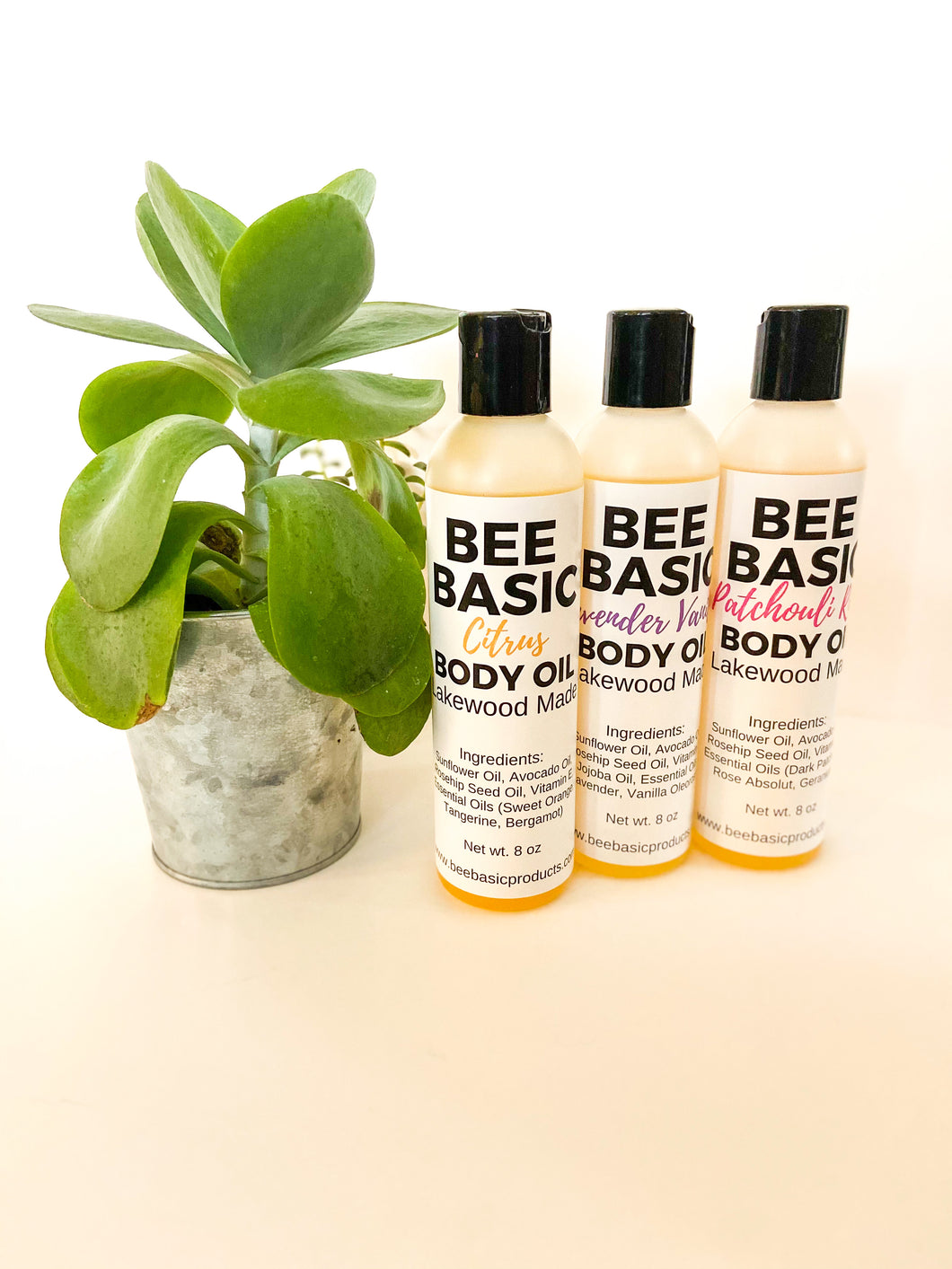 Bee Basic Body Oil 8oz.