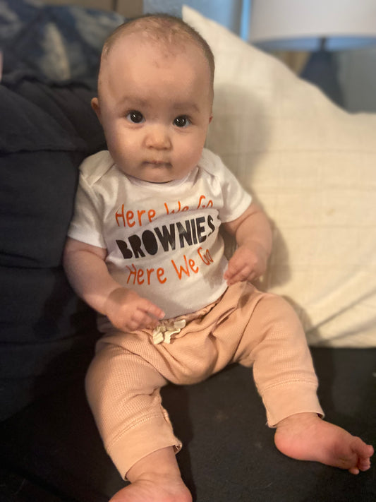 HERE WE GO BROWNIES Onesie